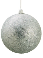 6" Beaded Ball Ornament  Blue Clear (pack of 6)