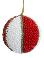 5.25" Berry Ball Ornament  Red White (pack of 12)