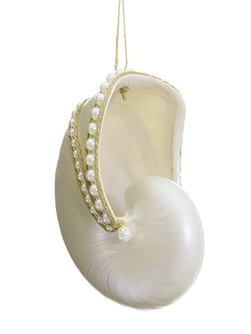 5.5" Pearl Nautilus Shell Ornament Pearl (pack of 8)