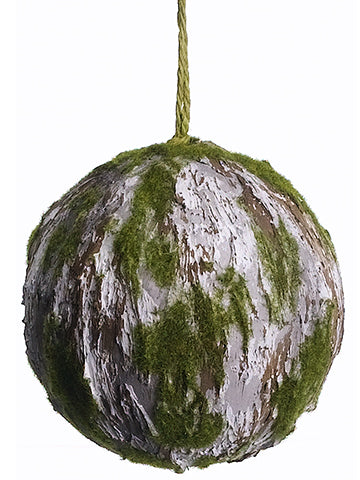 5.1" Moss Ball Ornament  Green (pack of 12)
