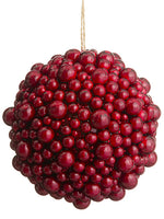 6" Berry Ball Ornament  Red (pack of 6)