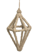 6" Jute Wrapped Kismet Ornament Natural (pack of 3)