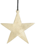 5.5" Aluminum Star Ornament  Gold (pack of 12)