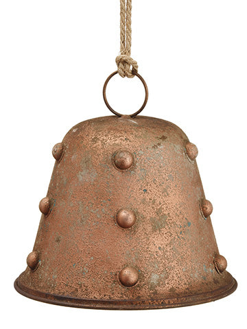 9.5"Hx9.5"D Metal Bell Ornament Rust (pack of 2)