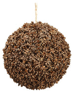7" Pod Ball Ornament  Brown (pack of 2)