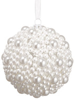 3.5" Pearl Ball Ornament  Pearl (pack of 24)