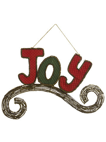 21"Wx26"L Joy Ornament  Red Green (pack of 4)