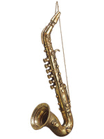 17" Saxophone Ornament  Antique Gold (pack of 6)