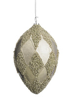 12" Glittered Finial Ornament  Champagne (pack of 4)