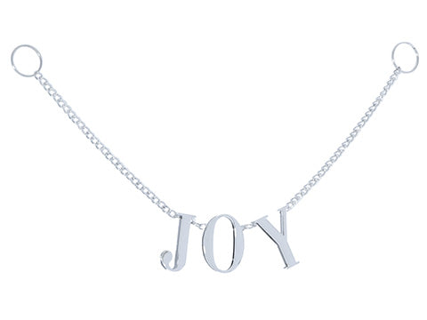 17.75" Joy Swag Ornament  Silver (pack of 6)