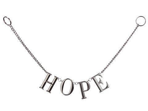 19.5" Hope Swag Ornament  Silver (pack of 6)