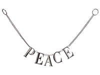 20" Peace Swag Ornament  Silver (pack of 6)