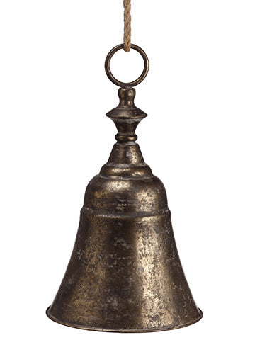 18.5" Metal Belll Ornament  Antique Bronze (pack of 4)