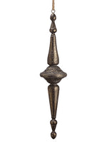 34" Metal Finial Ornament  Antique Bronze (pack of 6)