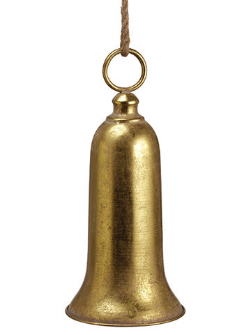 18.5" Metal Bell Ornament  Gold (pack of 8)