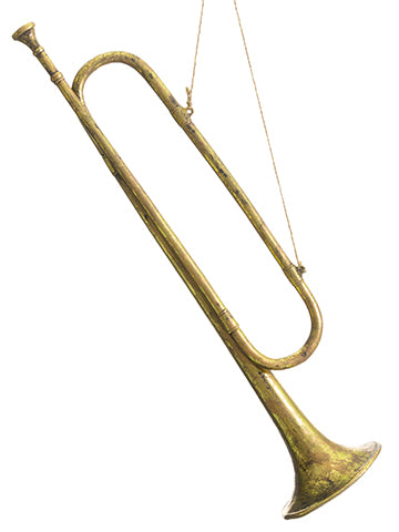 21" Trumpet Ornament  Antique Gold (pack of 8)
