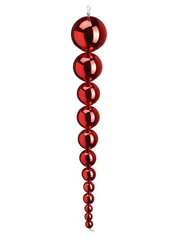 32" Ball Drop Ornament  Red (pack of 4)