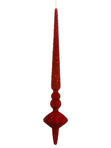24" Glittered Drop Ornament  Red (pack of 12)