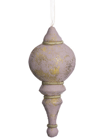 8" Finial Ornament  Mauve Gold (pack of 24)