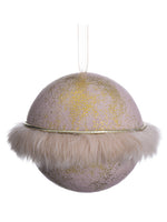 5" Ball Ornament  Mauve Gold (pack of 12)