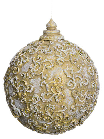6" Ball Ornament  Mauve Gold (pack of 12)