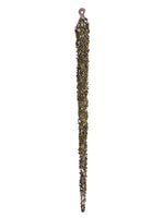 17.5" Jeweled Icicle Ornament  Bronze Silver (pack of 12)