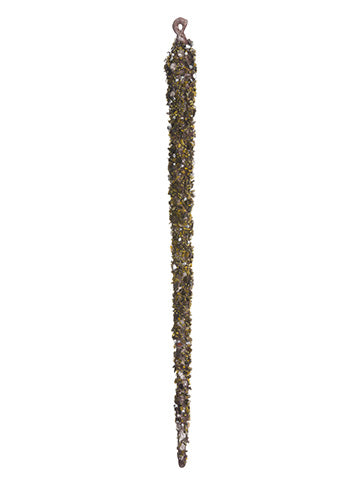 17.5" Jeweled Icicle Ornament  Bronze Silver (pack of 12)