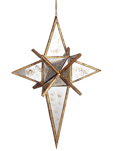 10.5" Bethlehem Star Ornament  Antique Gold (pack of 2)