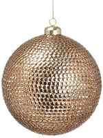 7" Glass Ball Ornament  Gold (pack of 2)