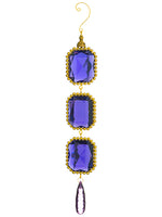 11.65" Rhinestone Drop Ornament Purple (pack of 24)