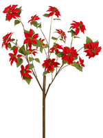 96" Poinsettia Tree Branch  Red (pack of 2)