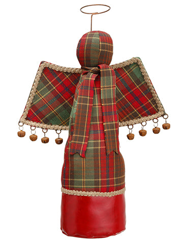 16" Plaid Angel  Red Green (pack of 2)
