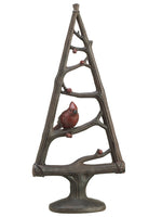 19" Cardinal on Tree  Brown Red (pack of 1)