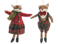 8" Fox (2 ea/set)  Red Green (pack of 6)