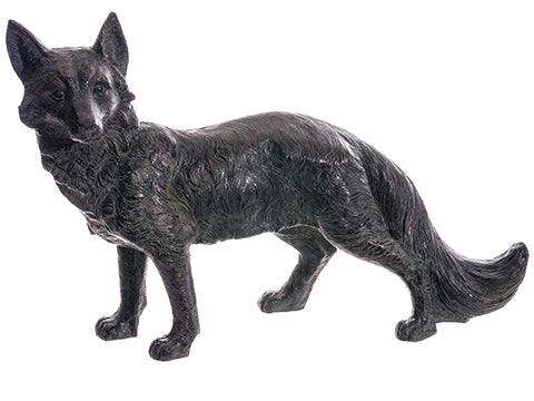 18" Fox  Black Whitewashed (pack of 1)
