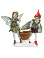 9" Holly Fairy Boy and Girl  Green Red (pack of 2)