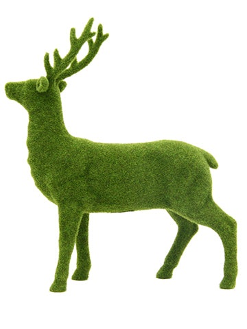 17.75" Moss Reindeer  Green (pack of 1)