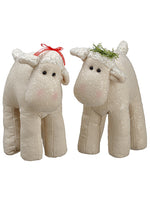 8" Mr. & Mrs. Sheep (2 ea/set) Cream Red (pack of 3)