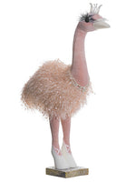 23" Standing Ostrich With Crown Pink (pack of 4)