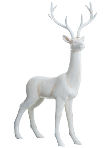 24.5"Hx14.5"W Reindeer With Horn Cream (pack of 1)