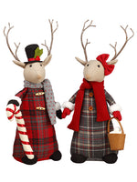 17" Mr. And Mrs. Reindeer (2 Ea/set) Red Green (pack of 3)