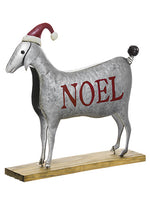 14"Hx14.75"L Noel Sheep With Hat Gray Red (pack of 6)