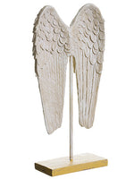 15.75" Angel Wing Table Top  Beige Gold (pack of 3)