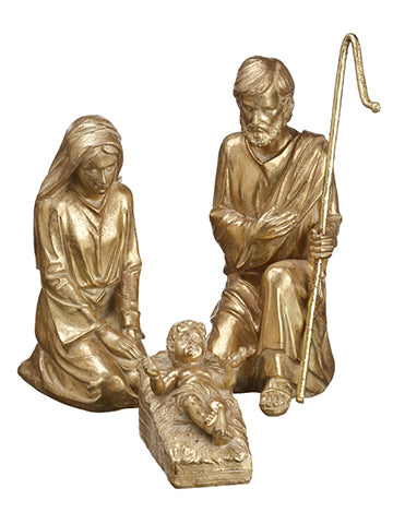 4"-11.5" Nativity Family (3 Ea/set) Gold (pack of 2)
