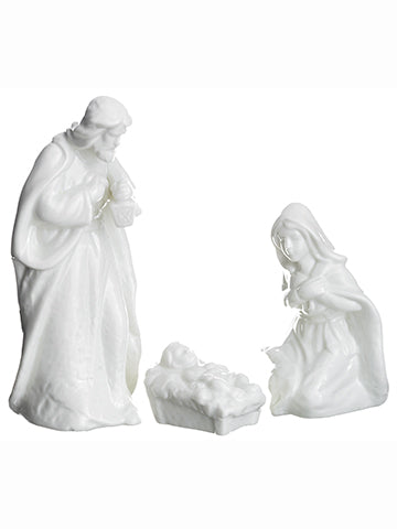 7.25" Nativity Set (3 ea/set)  White (pack of 1)