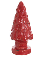 15.25"Hx7"D Stoneware Christmas Tree Red (pack of 2)