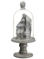 21.5"Hx9.5"D Nativity Family Glass Dome Clear Gray (pack of 1)