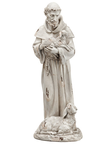 15.5" St. Francis  Antique Gray (pack of 2)
