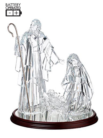 16.5" Battery Operated Nativity Family With Light 4Ea/set (3 EA AAA) Clear (pack of 1)