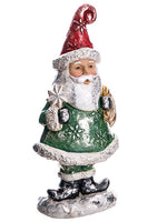 14.5" Santa w/Gift Box  Red Green (pack of 2)